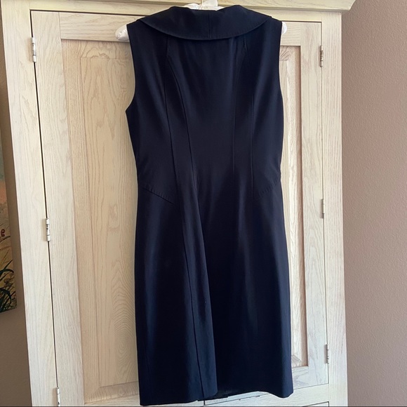 Elie Tahari Black Zip Collar Knee-Length Pencil Dress | Size 2 - Picture 6 of 8